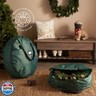 ZOBER 2 Pack Oxford Christmas Wreath Storage Container 36 Inch - Wreath Bag for Artificial Wreaths Box - Waterproof Fabric, Dual Zippered Wreaths Storage Bag With Strong Durable Handles - Green