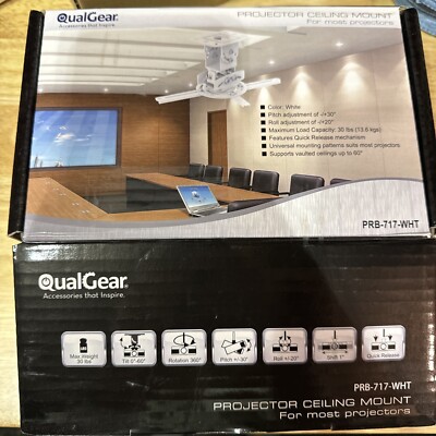 QualGear PRB-717-WHT Universal Ceiling Mount Projector Accessory.