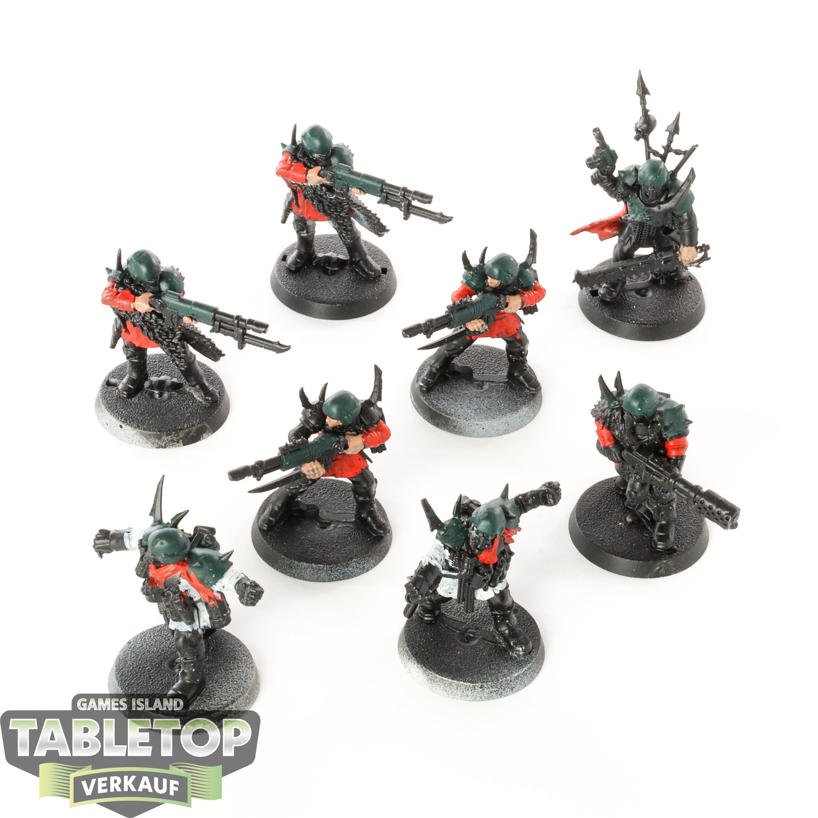 Chaos Space Marines - 8 x Traitor Guard - teilweise bemalt