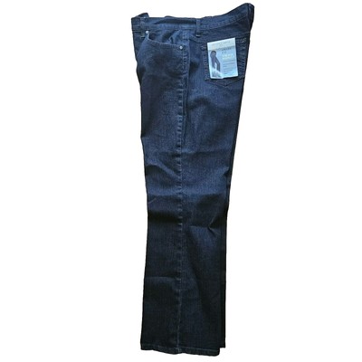 Jaclyn Smith Boot Cut Stretch Denim Dark Wash Jeans Angel Fit Size 16 NWT