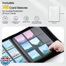 9 Pocket Trading Card Binder with 500 Card Sleeves, 26 Side-Loading Pages Hold 468 Trading Cards, Black PU Cover Zip Card Collection Binder with Side Label, MTG, TCG, Game Cards, Sport Cards Organizer
