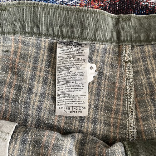 carhartt flannel lined cargo pants 42x30 fits 41x29