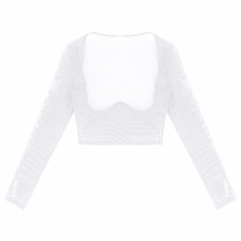 Haut Femme T-Shirt Manches Longues En Maille Transparente - Noir - Coupe Fine - Neuf
