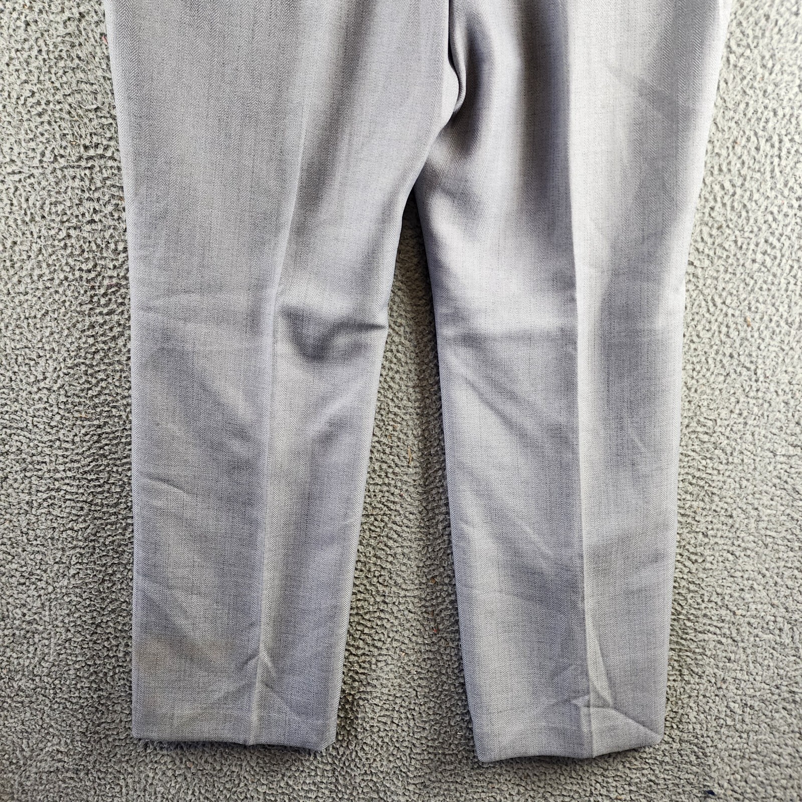 Le Suit Herringbone Pants Women's 16 Granite Pleated Front Elastic Waist Pull On - Picture 15 of 15