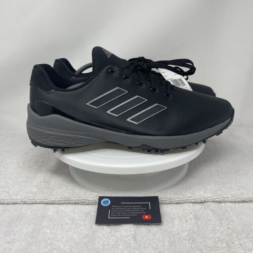 Adidas ZG23 Men's 13 Golf Shoes Black Dark Silver Metallic Adidas ZG23 Men's 13 Golf Shoes Black Dark Silver Metallic
