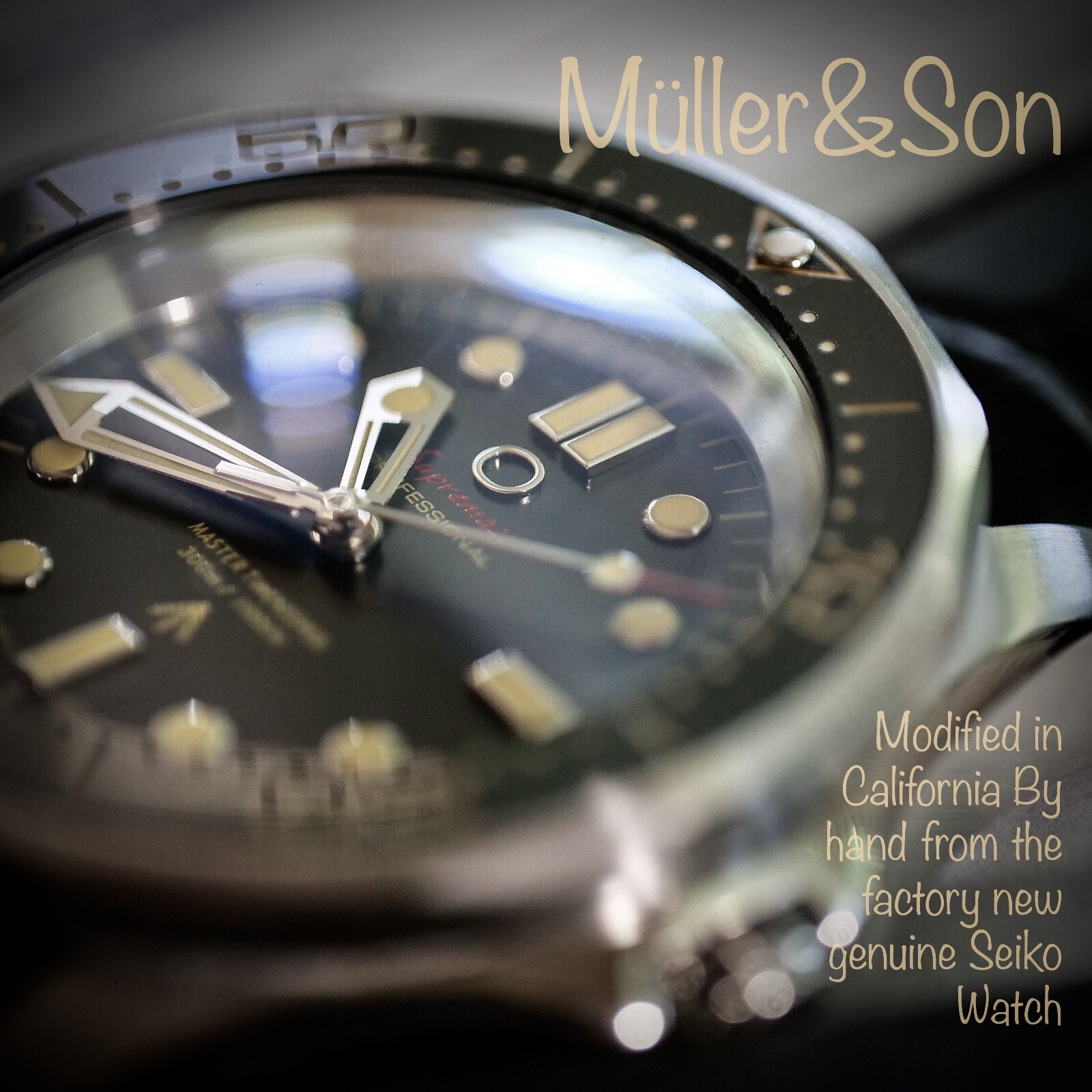Pre-owned Müller&son Watch [no Time To Die] Megamod Made From Seiko Snzf + Leather Strap