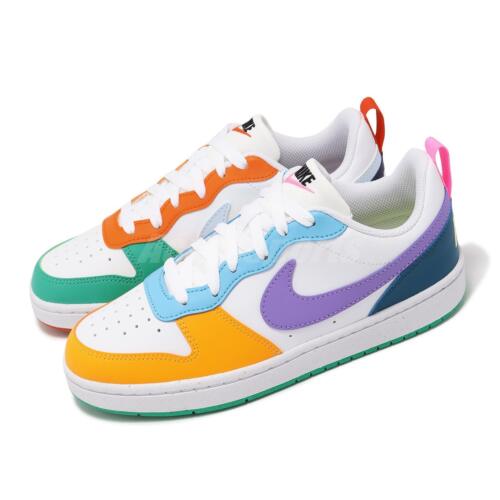 Многоцветная детская молодежная повседневная обувь Nike Court Borough Low Recraft GS FQ8373-902