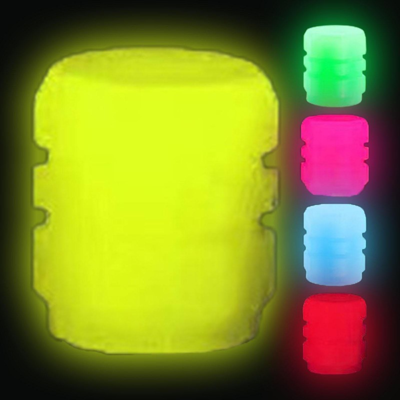 Car Noctilucence Tire Valve Caps Fluorescent Night Glowing M