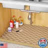 Under Kitchen Sink Mat, Absorbent Quick Dry Under Sink Liner, Non-Adhesive Slip Resistant Shelf Liner for Kitchen and Bathroom Cabinets (Beige, 24