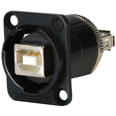 Switchcraft EHUSBBABX USB-B to USB-A Panel-mount Connector