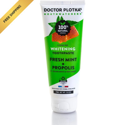 Dr Plotkas Fluoride Free Whitening Toothpaste by | Naturally Sourced Organic 3oz