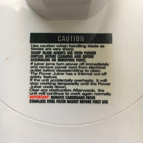 JACK LALANNE’S Power Juicer Replacement Part - COVER TOP LID - CL-003AP