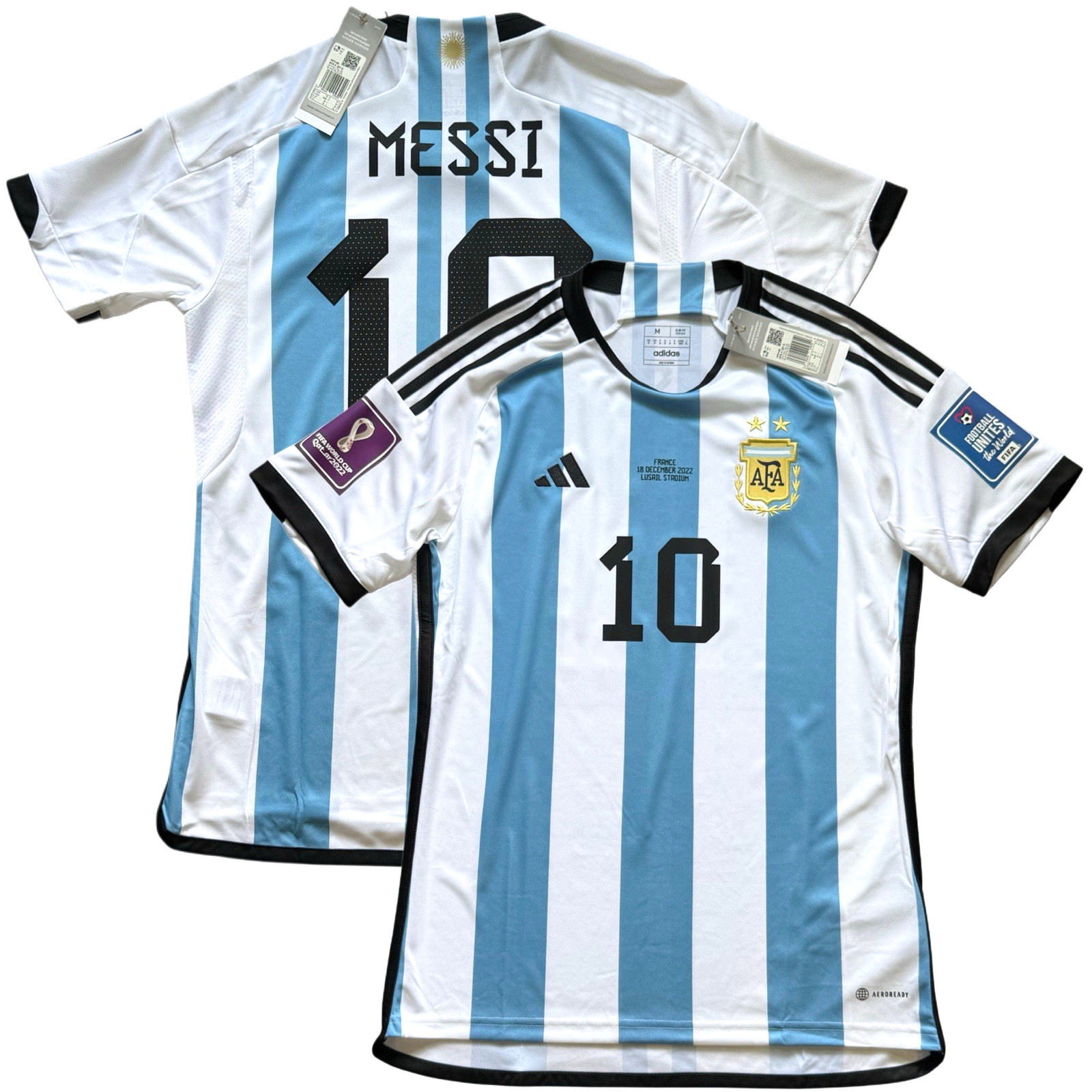ウェア 07/08 Messi Argentina National Uniform adidas Messi #10 Argentina 2022 World Cup Men's Home Jersey