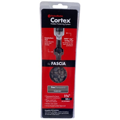 FastenMaster Cortex Hidden Fastening Trex Fascia 50 LF 1 3/4'' (ISLAND MIST) NEW!