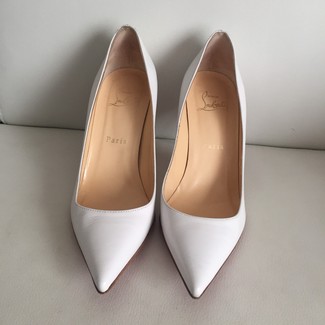 Christian Louboutin Décolleté 85 Kid White size 36