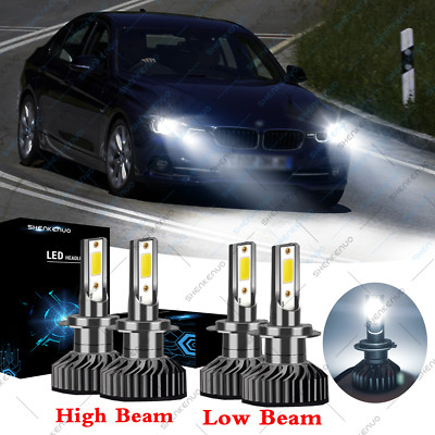 For 2007 2008 BMW 335xi 328xi - 6000K white Front LED Headlight 4X Bulbs Hi-Lo