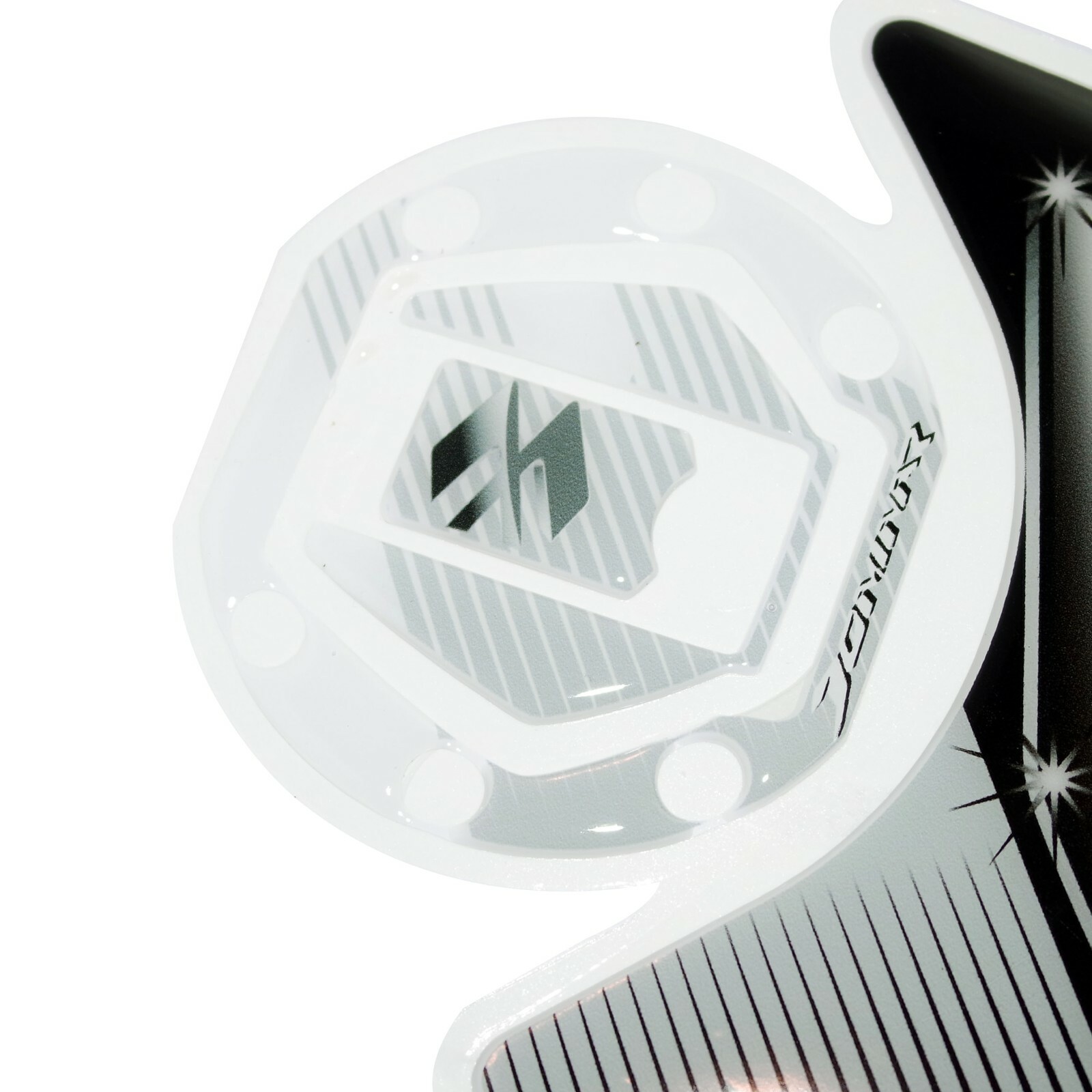 Fuel Tank & Cap Protector Pad Sticker Emblem Gray Black For Bajaj Dominar 400