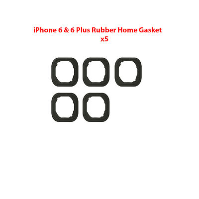 5x Replacement Rubber Gasket Home Button Holder Adhesive For iPhone 6 & 6 Plus