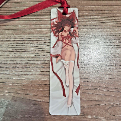 Hakurei Reimu Metal Bookmark, Touhou Project anime manga girl book mark