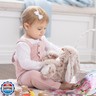 Melissa and Doug Burrow Bunny Stuffed Animal Plushie with Big Feet, Floppy Ears and Fluffy Tail, Adorable Pretend Play Toddler Toys for Girls and Boys 3+