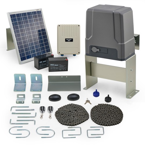 CO-Z Automatic Sliding Gate Opener Door w/Solar Panel & Batteries 1800lb 40ft