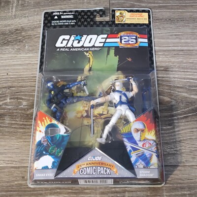 GI Joe 25th Anniversary Comic 2 Pack Snake Eyes vs Storm Shadow Silent Interlude