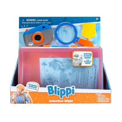 Blippi Detective Kit w Exclusive Content QR Code Camera, Badge, Magnifier & Case