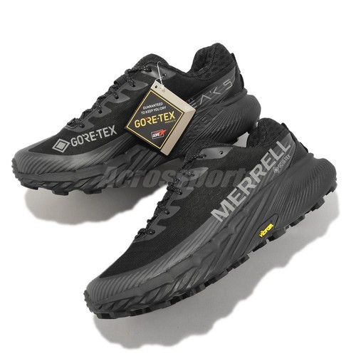 

Черные мужские беговые кроссовки Merrell Agility Peak 5 GTX Gore-Tex Vibram J067745, Черный, Agility Peak 5 Gtx
