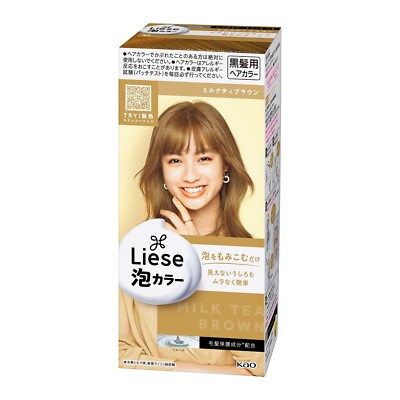 Kao LIESE Soft Creamy Bubble Foam Hair Color Prettia Dying Kit #5 Milk Tea Brown