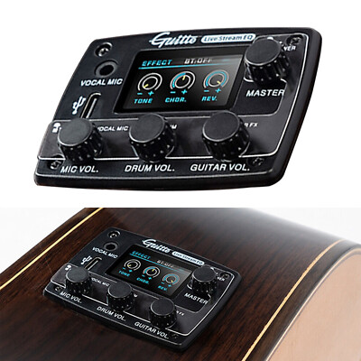 GGP-05 Acoustic Guitar Pickup LCD Digital Tuner Pickup Preamp EQ With Microphois