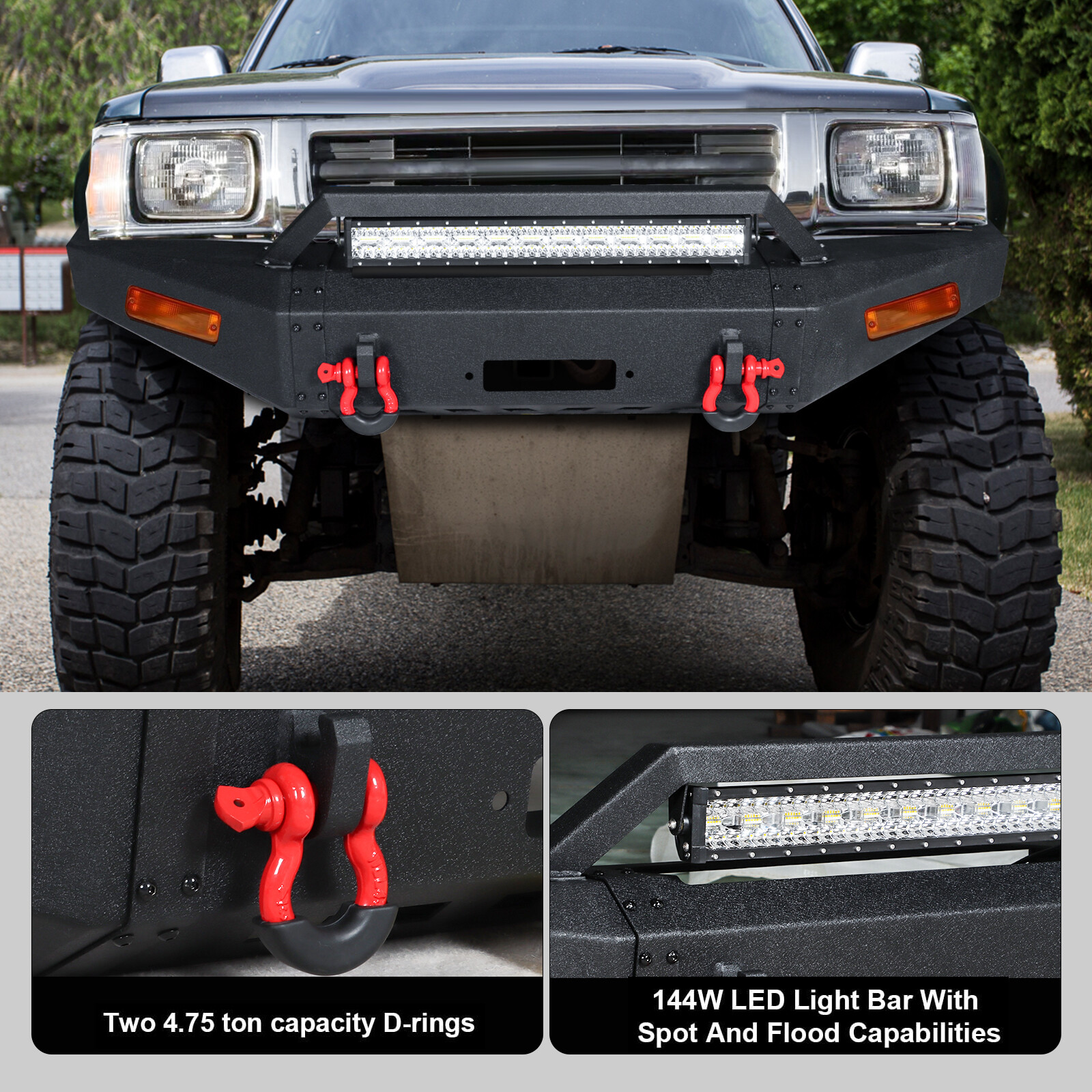 Mr.PAPA　フロント AAIWA Front Bumper For 1989-1995 Toyota Pickup w/Winch
