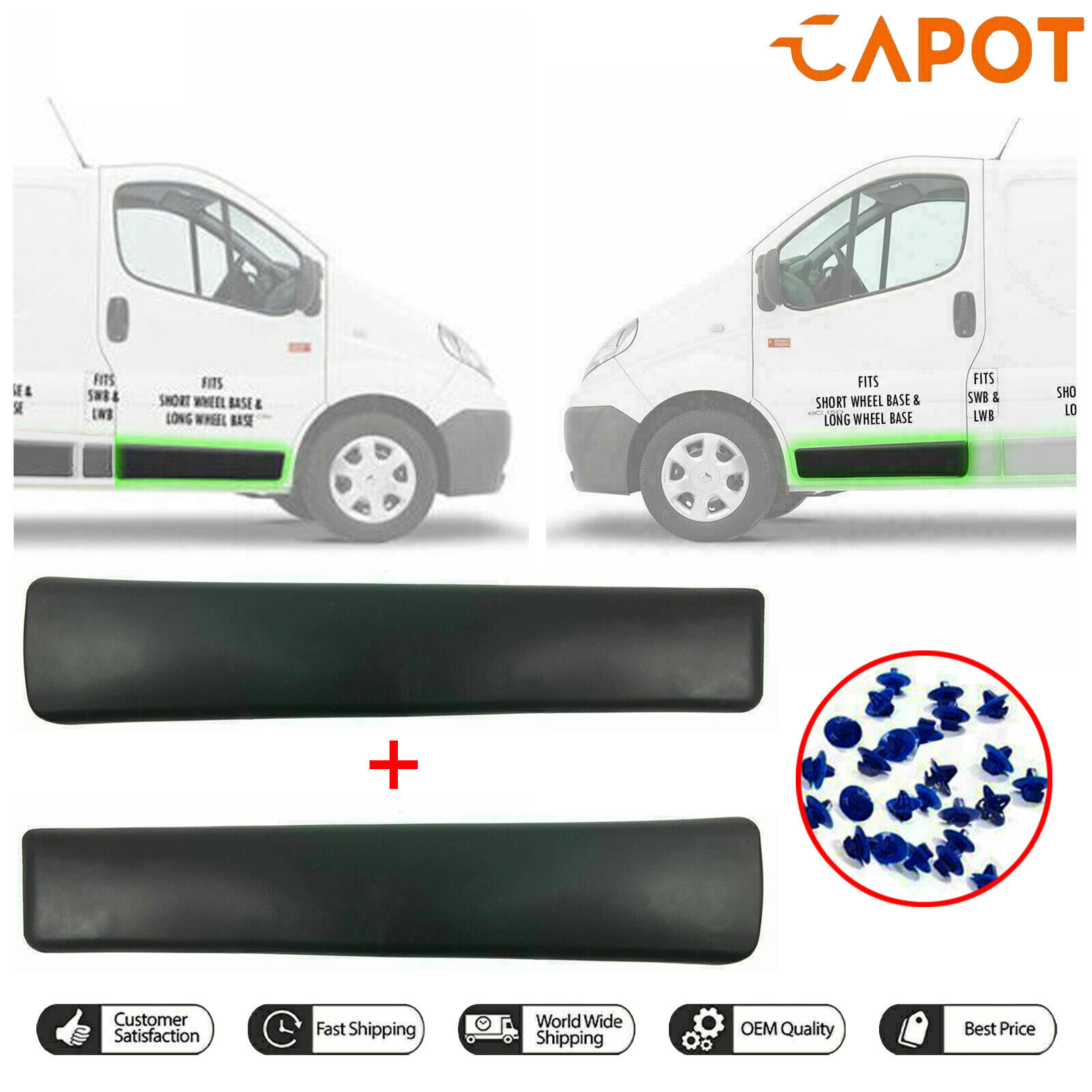 per Opel Vivaro Pannello di rivestimento della porta laterale destra e sinistra