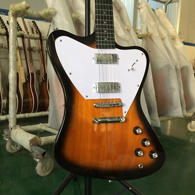New Mahogany Body&Neck Sunburst Firebird Electric Guitar HH Pickup 6 Strings