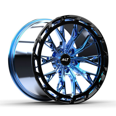 19'' 20'' ALT-R10 Forged Aero Chrome Blue wheels for C8 Corvette Stingray Concave