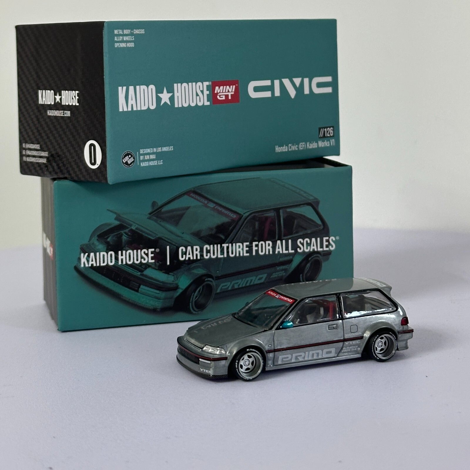 Chase! Mini GT x Kaido House 1:64 Honda Civic EF Kaido Works