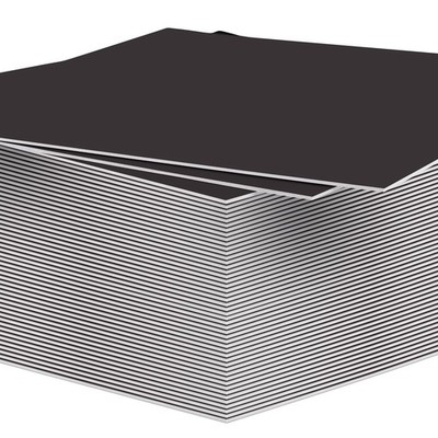 Mat Board Center, Pack of 50 8.5x11 Black Uncut Mat Boards Backing Boards, 4P...