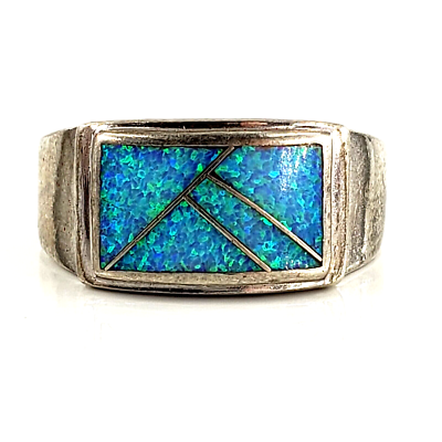 Rectangle opal ring deals