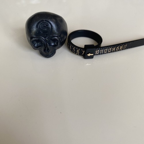 Stussy Skull Black Ring Size S/M