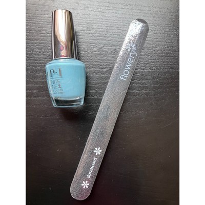New OPI Infinite Shine 2 Sage Simulation Full Nail Polish Flowery Duraboard File