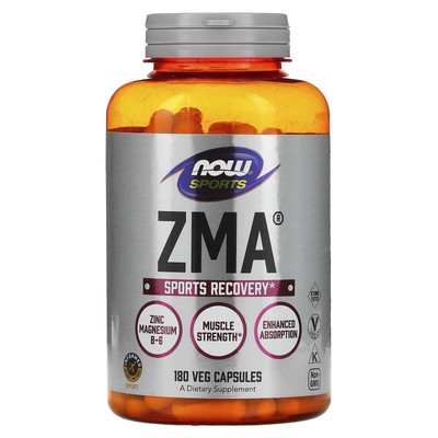 Now Foods Sports ZMA Sports Recovery 180 капсул с гарантией качества GMP