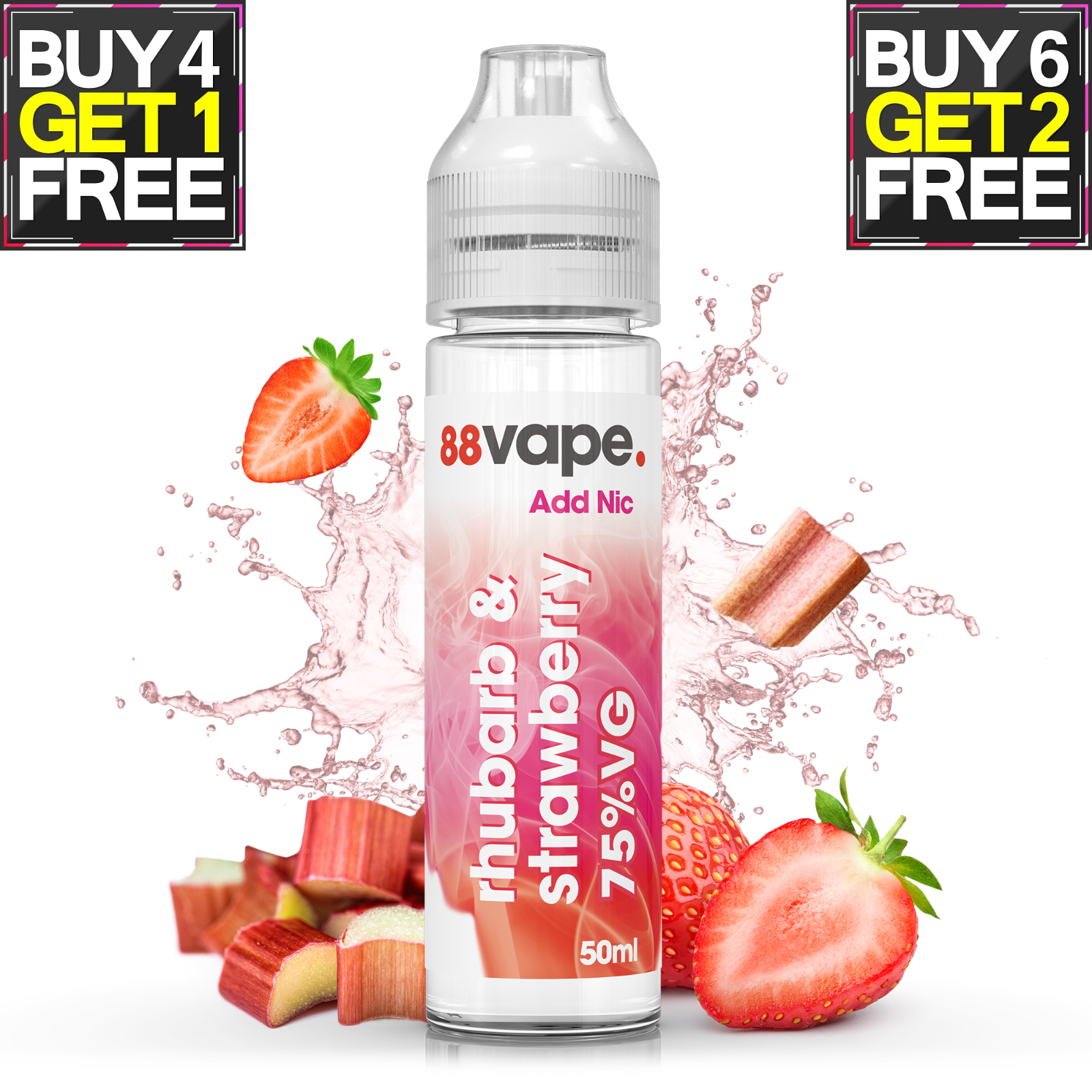 88 Vape E Liquid Juice 50ml Vape Refill 75VG/25PG Nicotine Free Shortfill  0mg | eBay.de