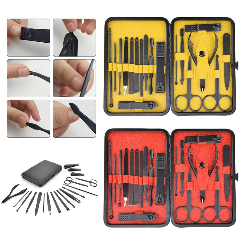 18Tlg Pediküre Maniküre Nagelknipser Nagelpflege Pflegeset Nagelfeile Edelstahl