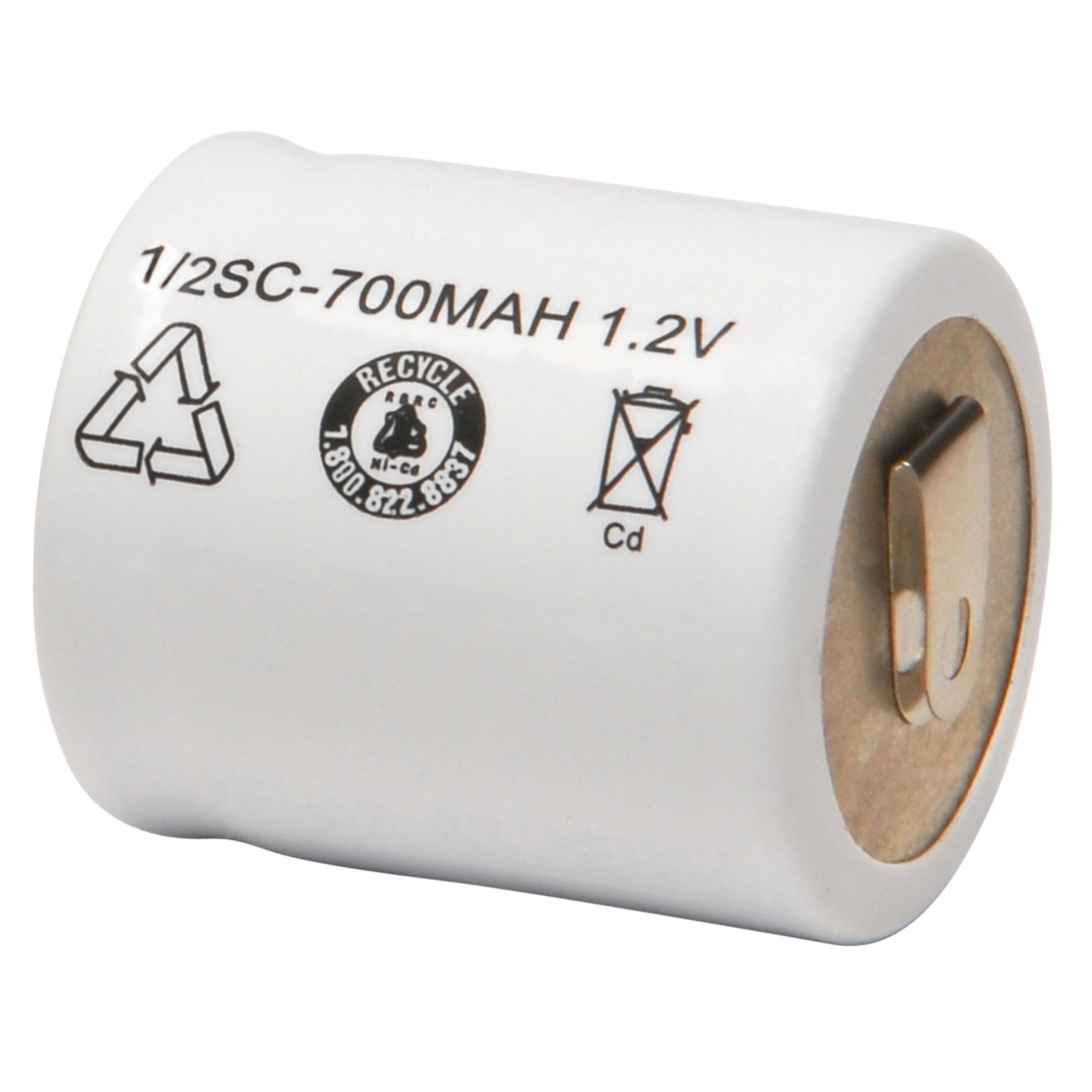 1/2 Sub C NiCd Cell Battery with Tabs 700mAh 728286771567 eBay