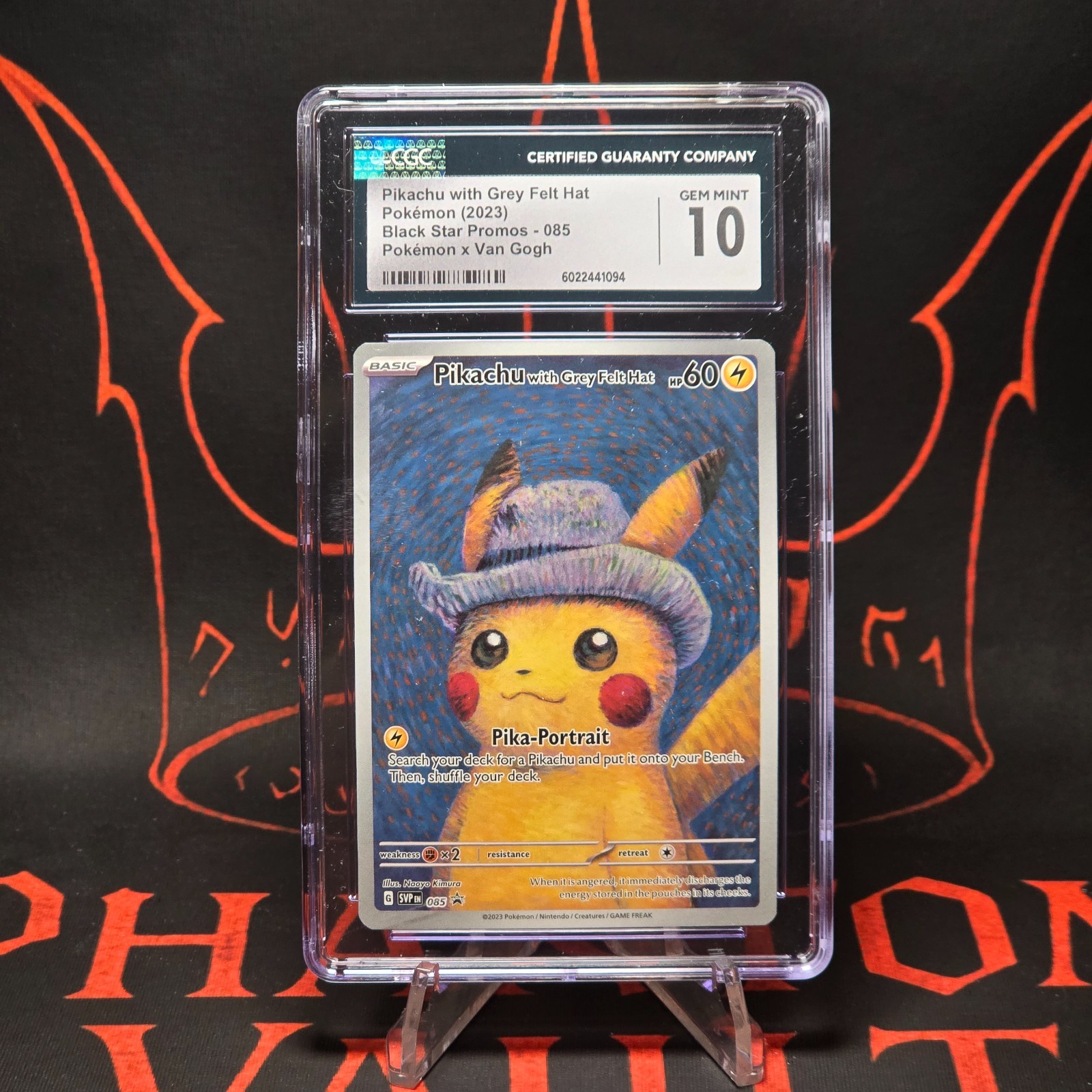 CGC 10 Van Gogh Pikachu with Grey Felt Hat SVP 085 Promo