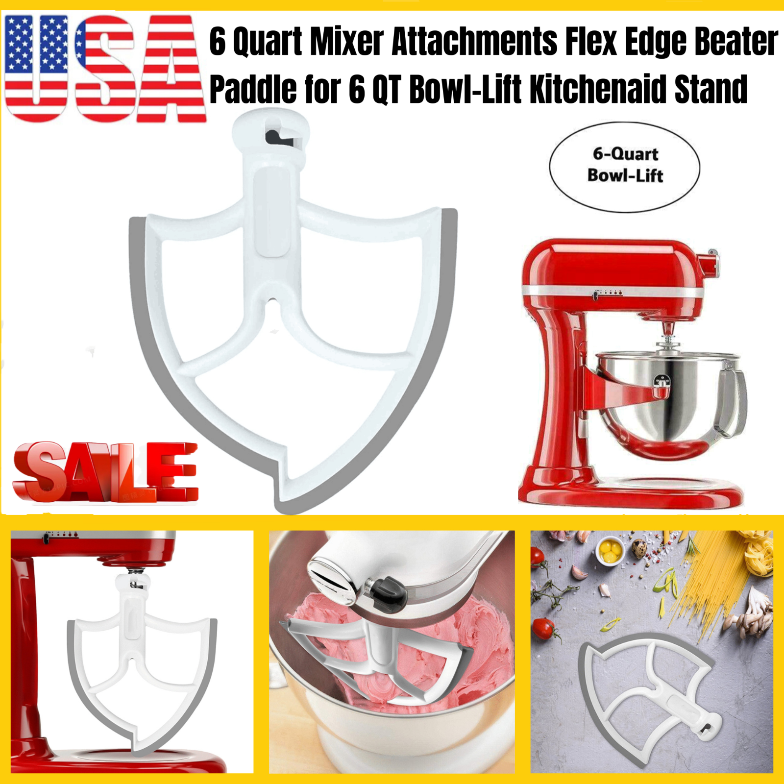 Attachments Flex Edge Beater Paddle For 6 Qt Bowl Lift Stand