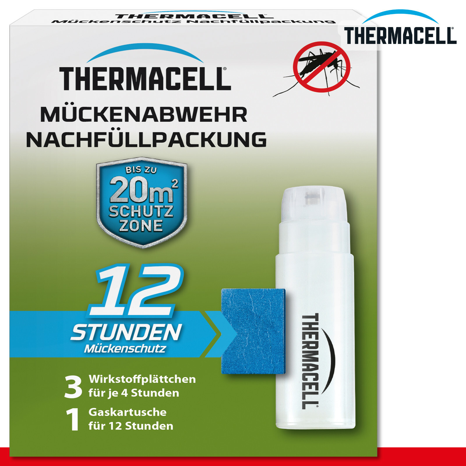 Thermacell Mückenabwehr Nachfüllpack 12 Stunden 20 m² Schutz Moskito Stichfrei