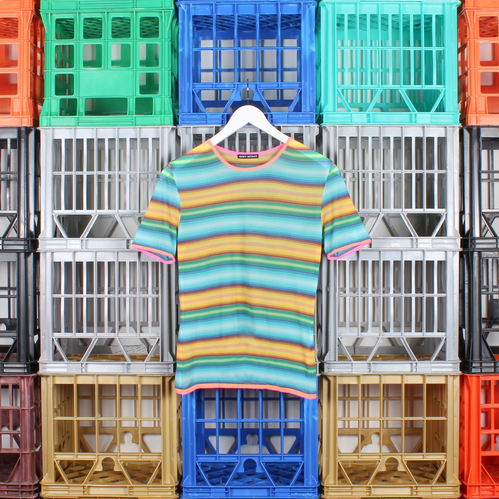 トップス ISSEY MIYAKE AW2000 EGG CARTON L/S TOP A/W 2000 Issey Miyake Egg Carton Shirt