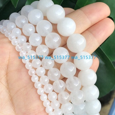Natural Smooth Gemstone Round Loose Beads 4mm 6mm 8mm 10mm 12mm 14mm 15'' Strand