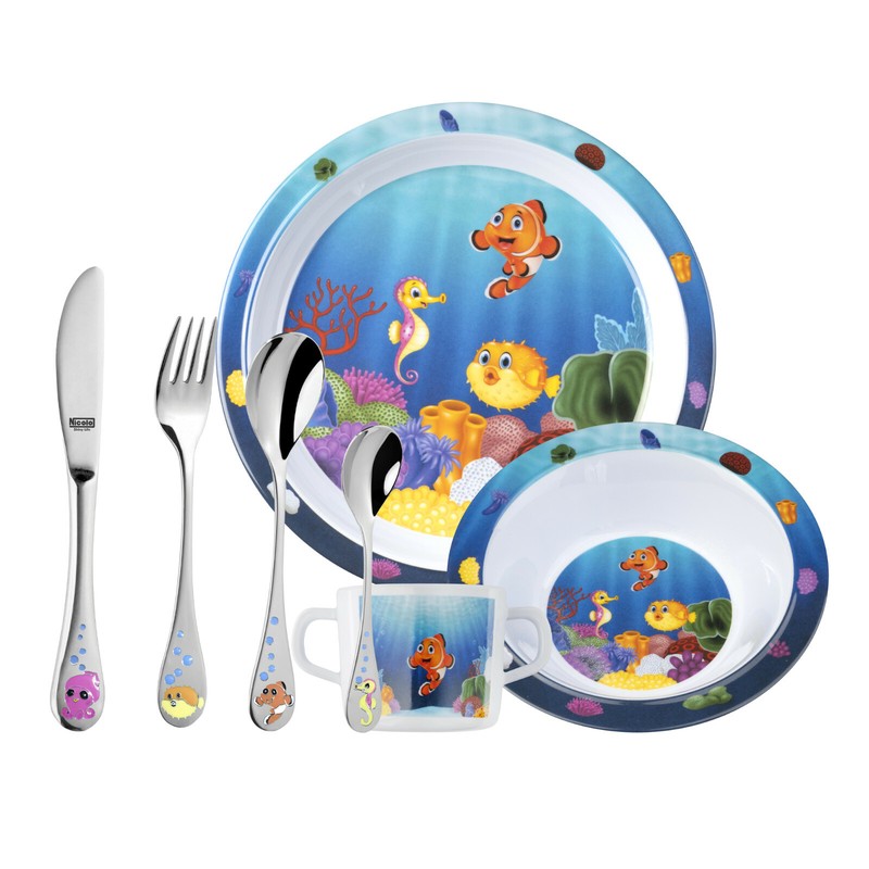 Kinderbesteck Set 7 Teilig Mit Teller MÃ¼Slischale Mug Mit Name Personalisiert
