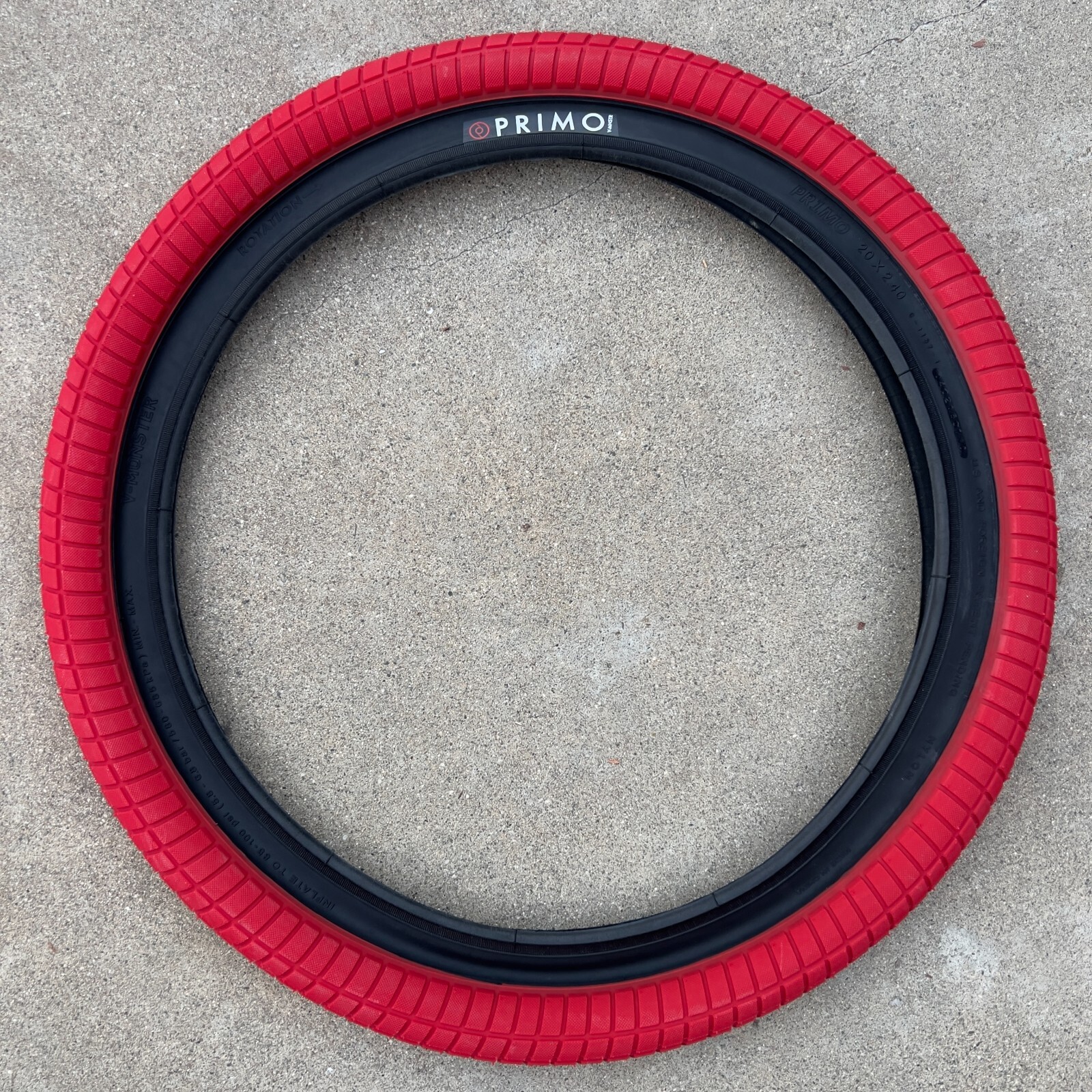 PRIMO BMX BIKE V-MONSTER BICYCLE TIRE RED 20 X 2.40